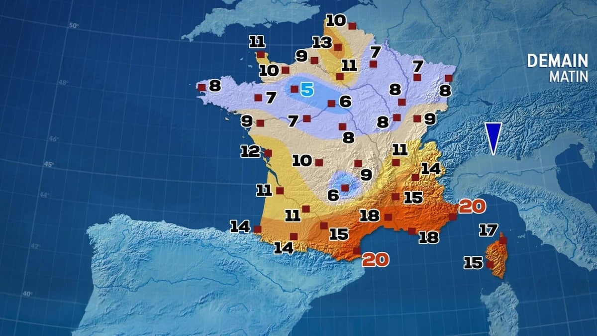 Informations sur les risques météorologiques pour les prochaines 24 heures